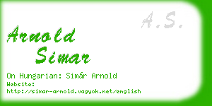arnold simar business card